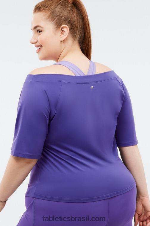 Fabletics místico 420HR2088 blusa manga curta natasha mulheres
