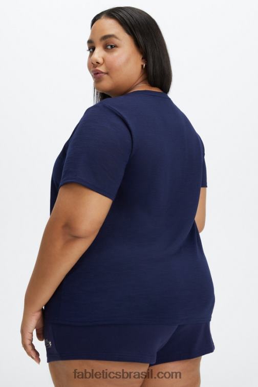 Fabletics marinha profunda/clube atlético 420HR2022 camiseta clássica mulheres