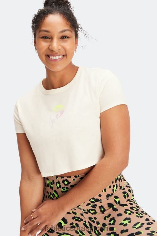 Fabletics mascarpone 420HR2035 camiseta baby crop mulheres
