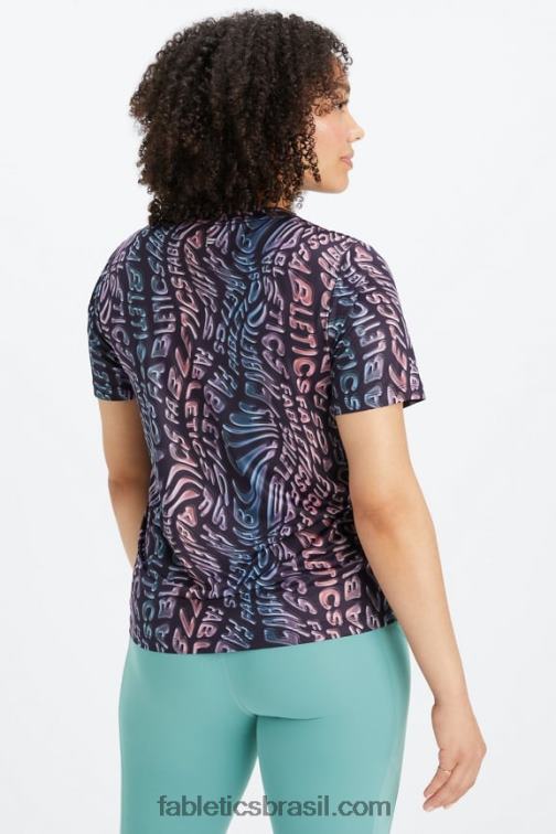 Fabletics mente derreter 420HR2009 tee flexível seco mulheres