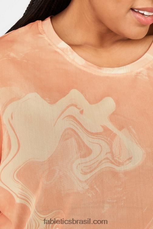 Fabletics nascer do sol marmoreado 420HR2090 camiseta de malha nayeli mulheres