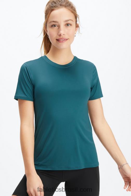 Fabletics onda da meia-noite 420HR1982 phoenix lite blusa de manga curta mulheres