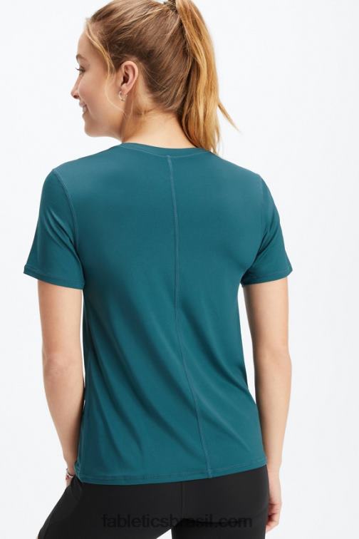 Fabletics onda da meia-noite 420HR1982 phoenix lite blusa de manga curta mulheres