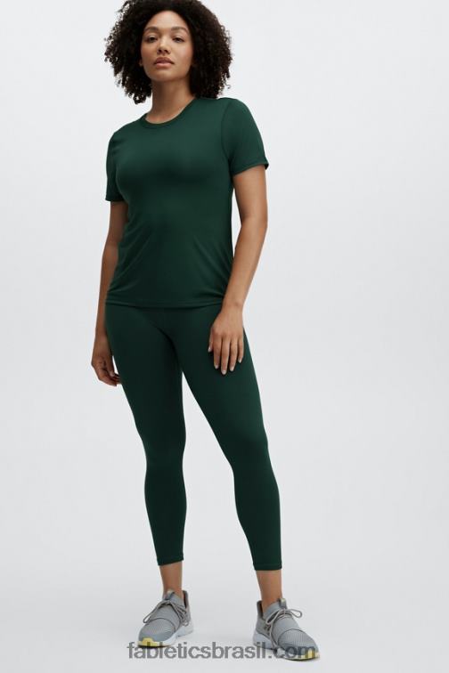 Fabletics pinheiro escuro 420HR1985 phoenix lite blusa de manga curta mulheres