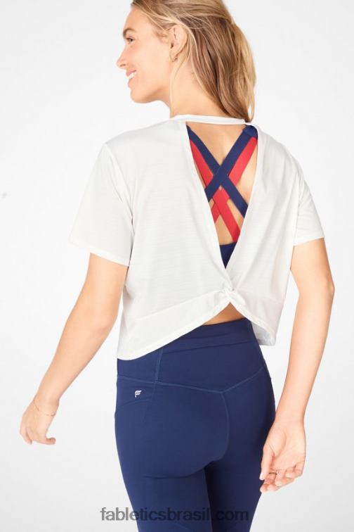 Fabletics presa 420HR2114 camiseta com torção nas costas ecologicamente correta mulheres