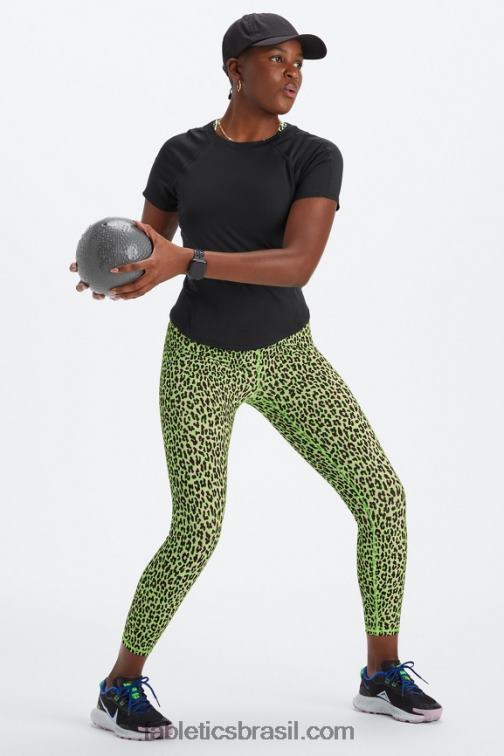 Fabletics preto 420HR1974 phoenix lite blusa de manga curta mulheres