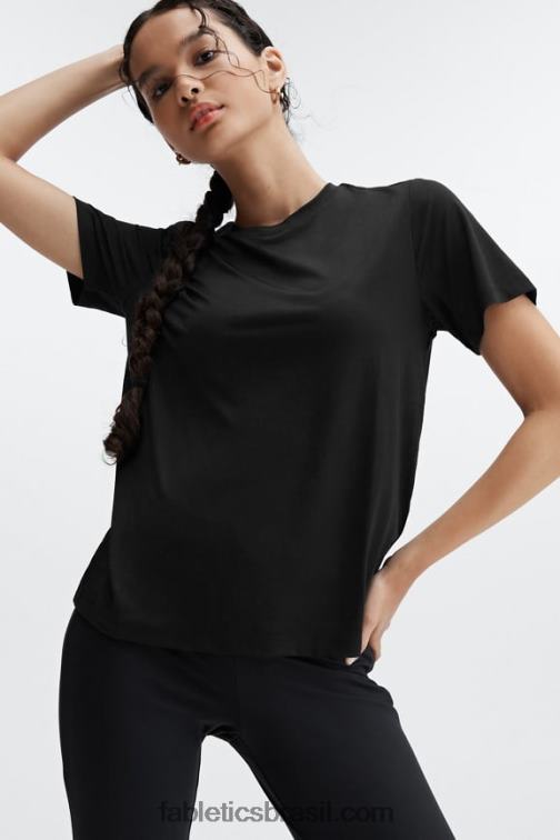 Fabletics preto 420HR2013 tee flexível seco mulheres