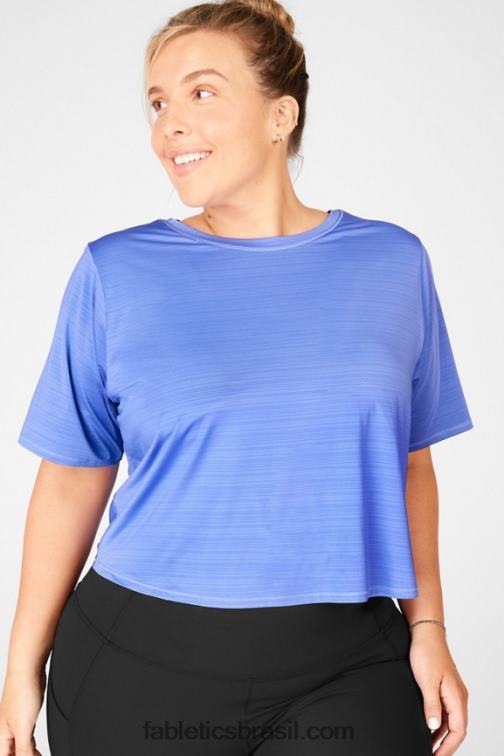 Fabletics riviera 420HR2097 camiseta de manga curta com torção nas costas ecologicamente correta mulheres
