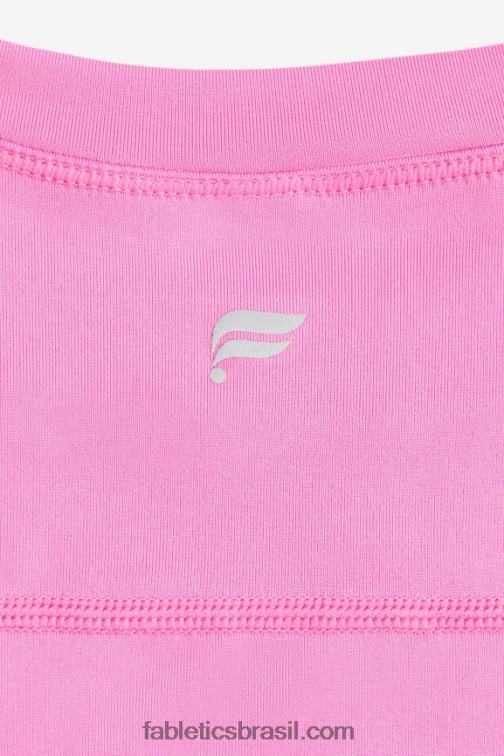 Fabletics rosa elétrica 420HR1990 phoenix lite blusa de manga curta mulheres