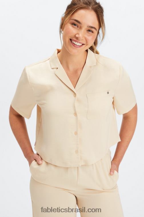Fabletics tapioca 420HR2031 botão de dormir para baixo mulheres