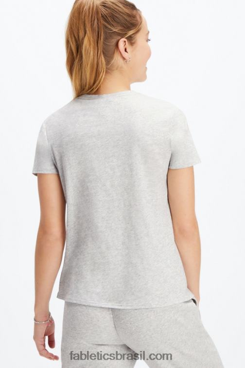 Fabletics urze cinza claro 420HR1995 T-shirt em jersey 100% algodão mulheres