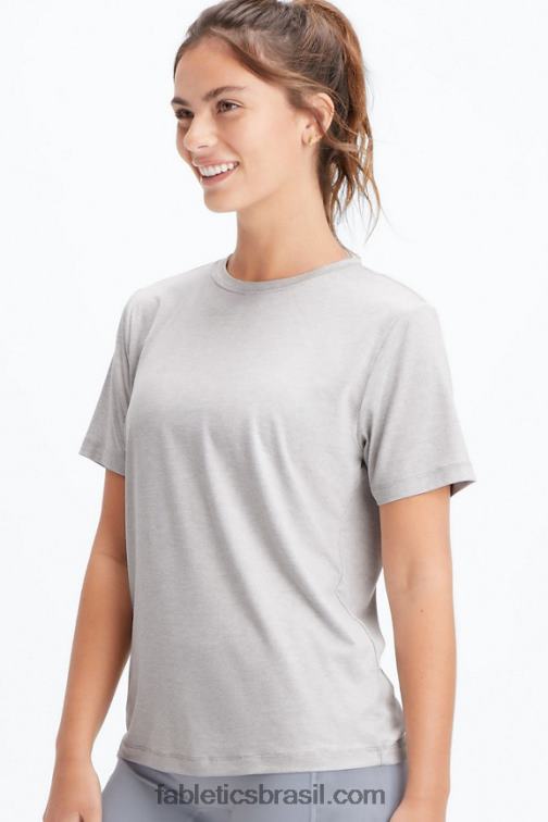 Fabletics urze cinza claro 420HR2017 tee flexível seco mulheres