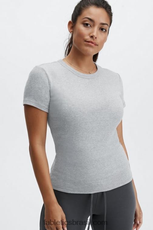 Fabletics urze cinza claro 420HR2072 t-shirt de manga curta tinsley mulheres