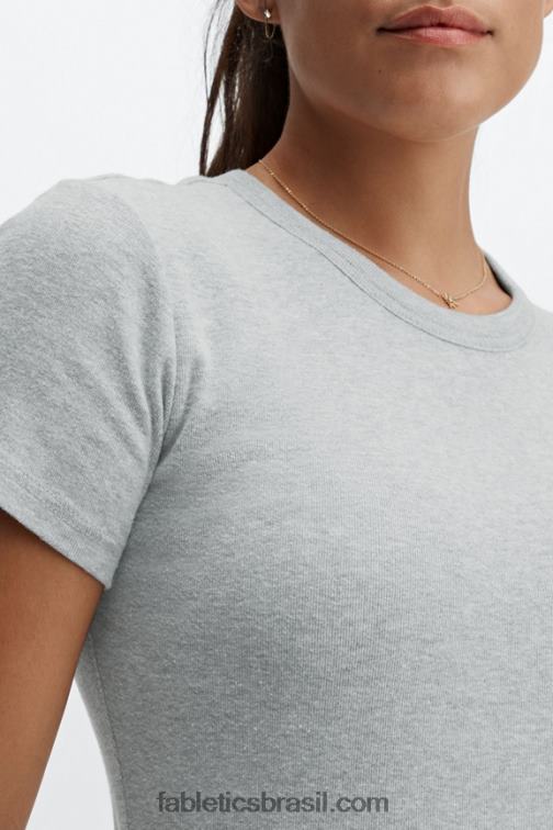 Fabletics urze cinza claro 420HR2072 t-shirt de manga curta tinsley mulheres