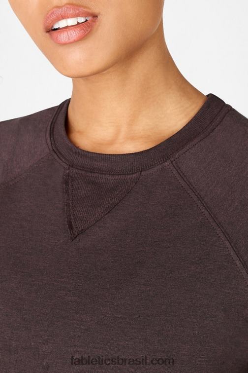 Fabletics urze ferrugem 420HR2104 camiseta raglan manga curta loveday mulheres