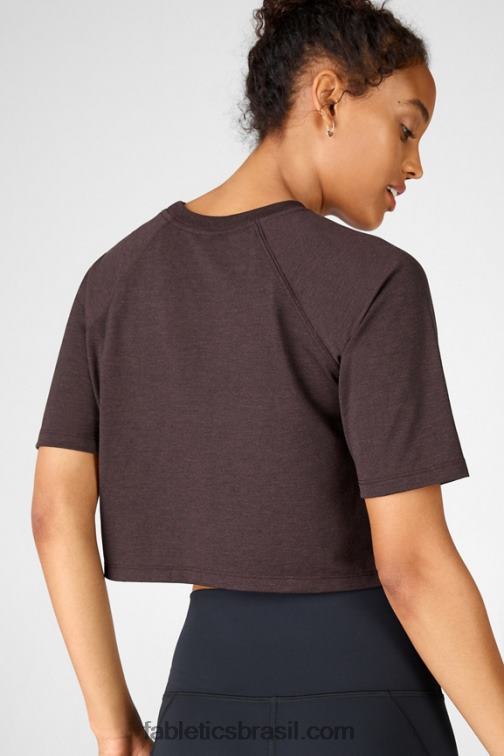 Fabletics urze ferrugem 420HR2104 camiseta raglan manga curta loveday mulheres