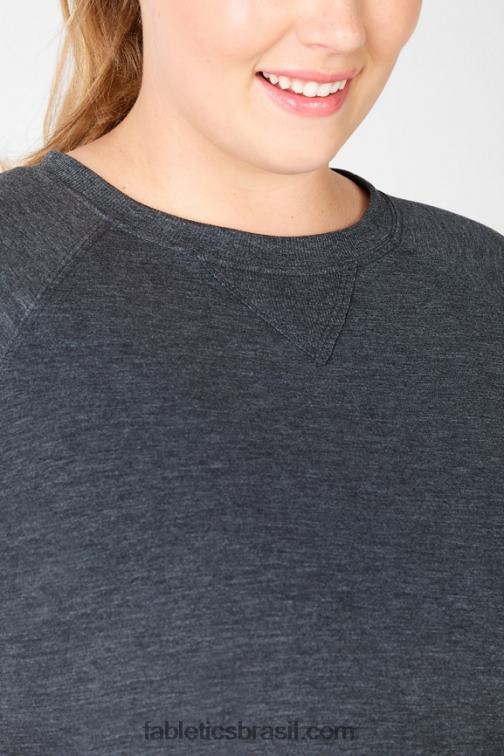 Fabletics urze preta 420HR2106 camiseta raglan manga curta loveday mulheres