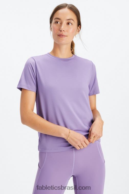 Fabletics violeta 420HR2010 tee flexível seco mulheres