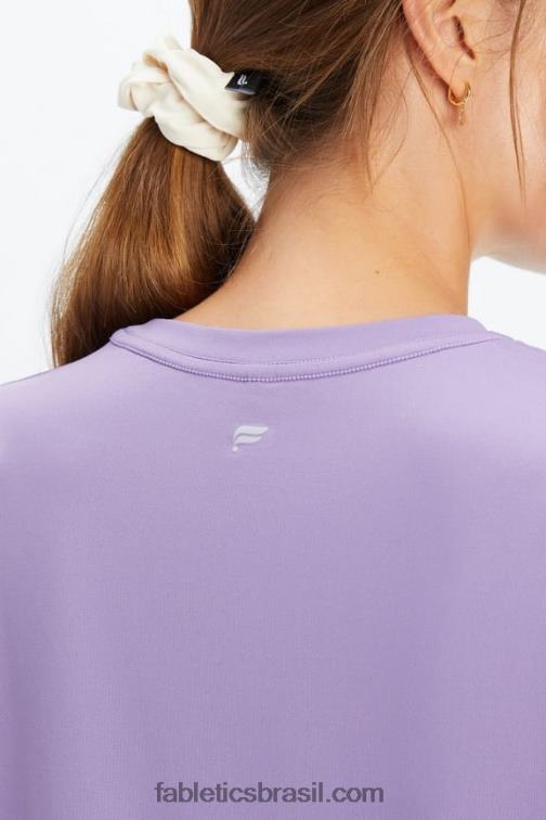 Fabletics violeta 420HR2010 tee flexível seco mulheres