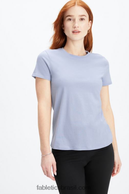 Fabletics wedgewood 420HR1999 T-shirt em jersey 100% algodão mulheres