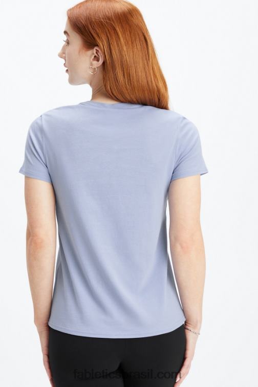 Fabletics wedgewood 420HR1999 T-shirt em jersey 100% algodão mulheres