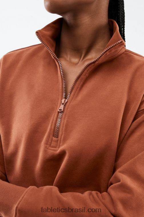 Fabletics Java 420HR2691 pulôver de meio zíper kat mulheres