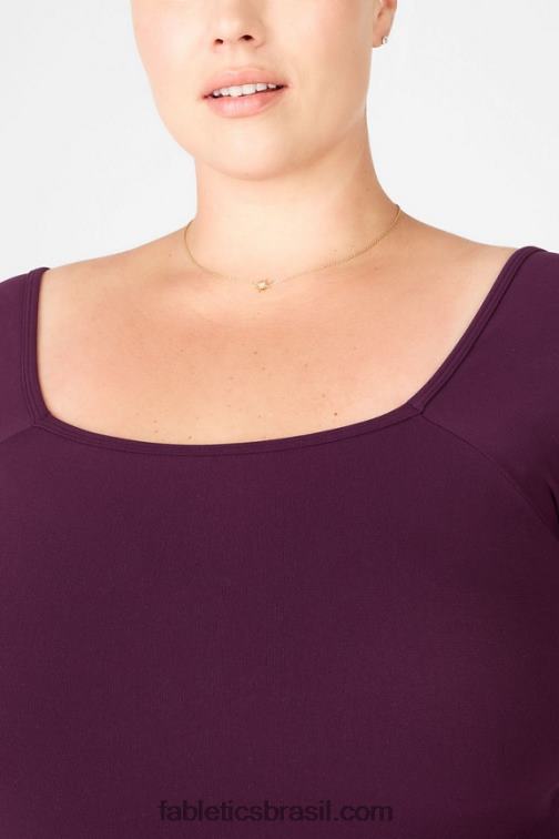 Fabletics ameixa perfeita 420HR2685 top mangas compridas de malha emilia sculpt ii mulheres