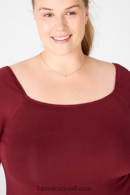 Fabletics arroio vermelho 420HR2724 top manga longa kinsley mulheres
