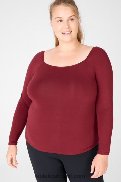 Fabletics arroio vermelho 420HR2725 top manga longa kinsley mulheres