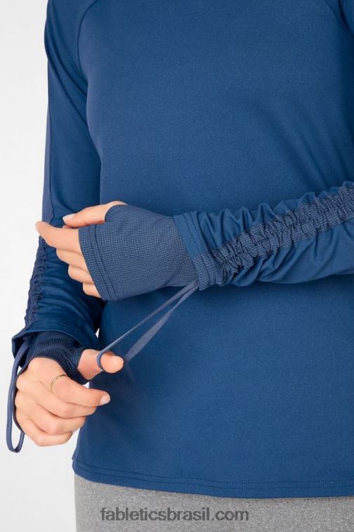 Fabletics azul pacífico 420HR2728 top de manga comprida ajustável cashel ii mulheres