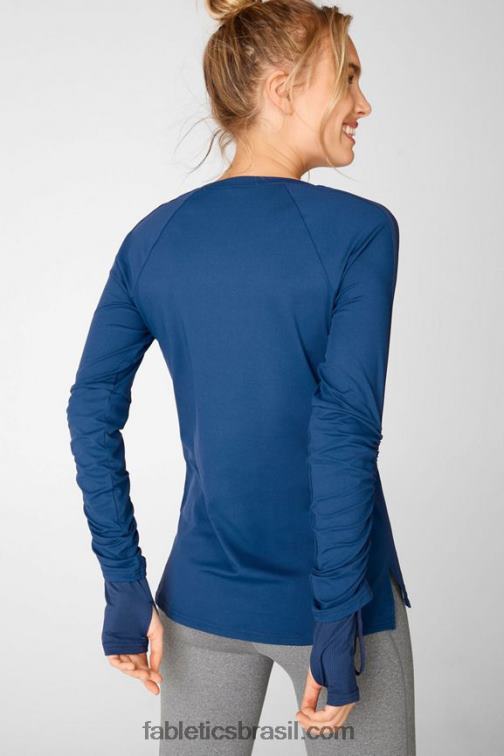 Fabletics azul pacífico 420HR2728 top de manga comprida ajustável cashel ii mulheres