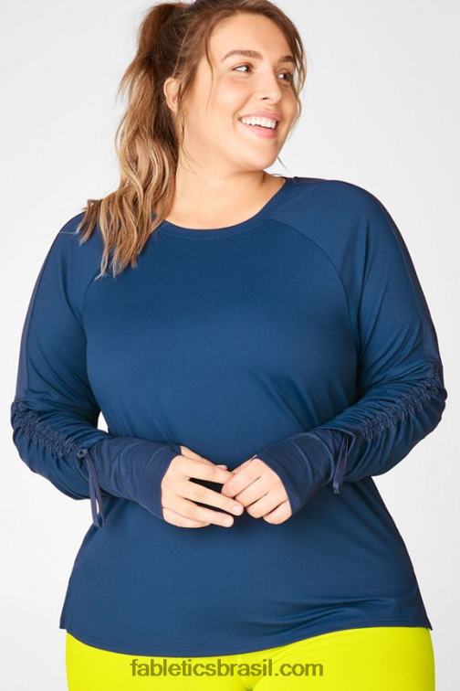 Fabletics azul pacífico 420HR2729 top de manga comprida ajustável cashel ii mulheres