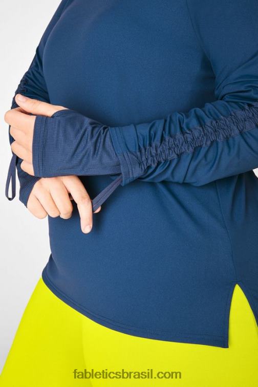 Fabletics azul pacífico 420HR2729 top de manga comprida ajustável cashel ii mulheres