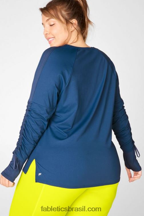 Fabletics azul pacífico 420HR2729 top de manga comprida ajustável cashel ii mulheres