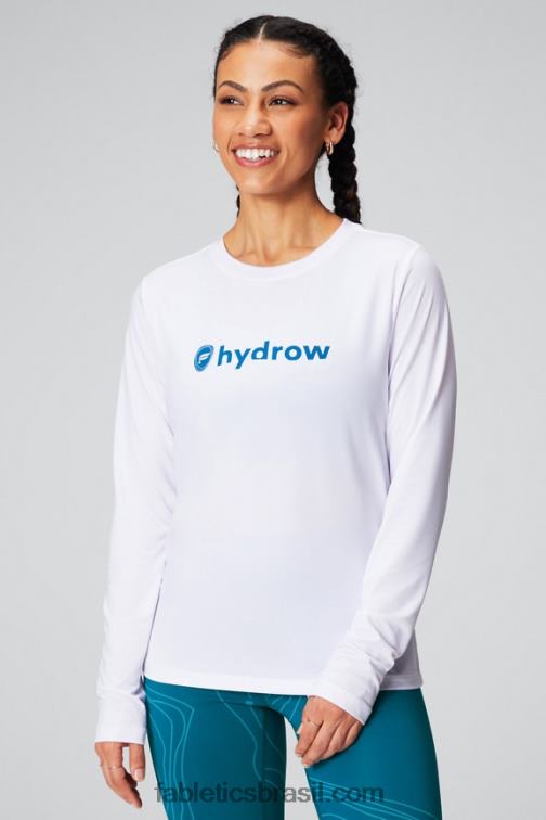 Fabletics branco hidro 420HR2598 camiseta manga longa dry-flex mulheres