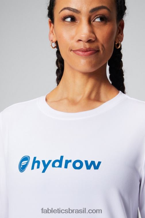 Fabletics branco hidro 420HR2598 camiseta manga longa dry-flex mulheres
