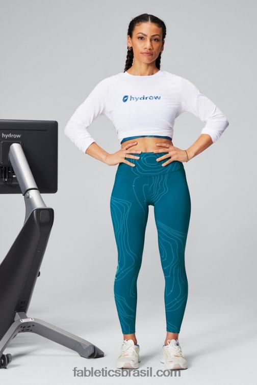 Fabletics branco hidro 420HR2598 camiseta manga longa dry-flex mulheres