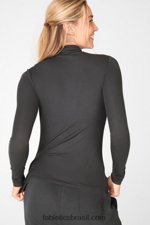 Fabletics castelo de pedra 420HR2674 jess blusa manga longa gola alta mulheres