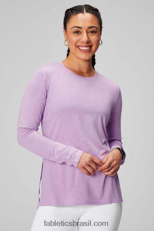Fabletics caverna de cristal urze 420HR2588 túnica manga longa dry-flex mulheres
