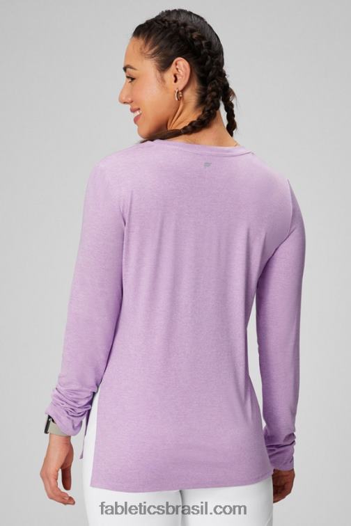 Fabletics caverna de cristal urze 420HR2588 túnica manga longa dry-flex mulheres