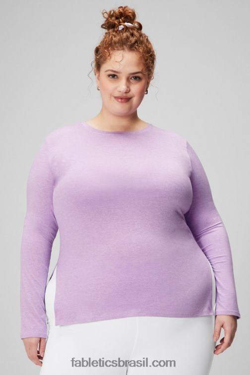 Fabletics caverna de cristal urze 420HR2589 túnica manga longa dry-flex mulheres