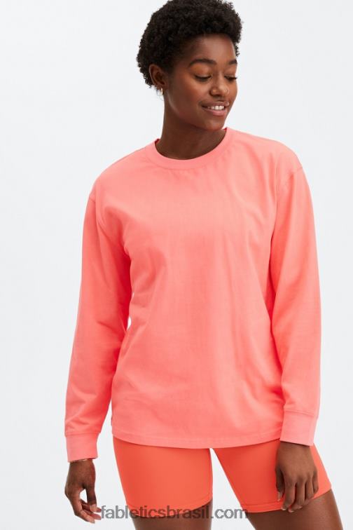 Fabletics inferno empoeirado 420HR2664 camiseta namorado manga longa mulheres