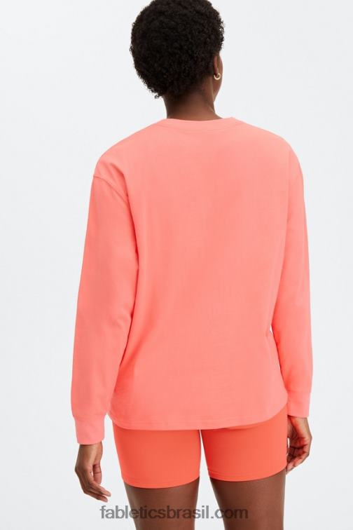 Fabletics inferno empoeirado 420HR2664 camiseta namorado manga longa mulheres