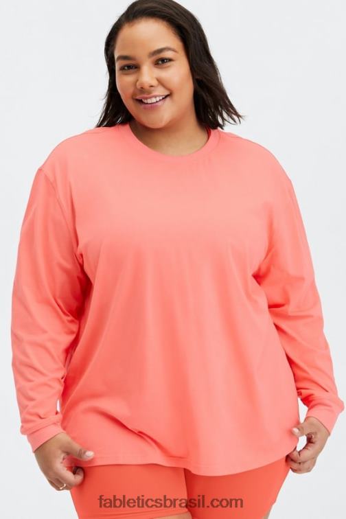 Fabletics inferno empoeirado 420HR2665 camiseta namorado manga longa mulheres