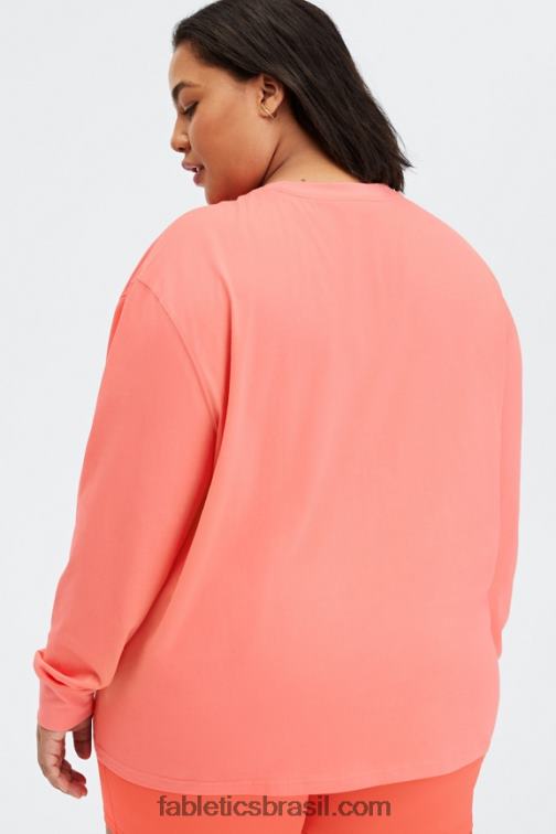 Fabletics inferno empoeirado 420HR2665 camiseta namorado manga longa mulheres