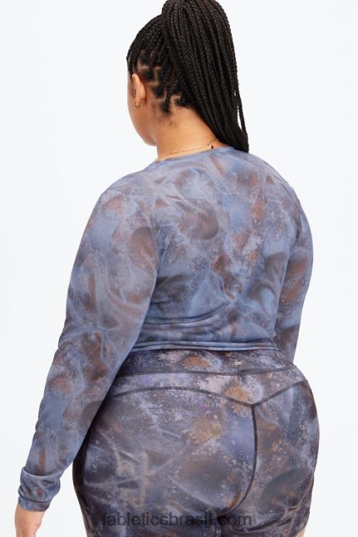 Fabletics interestelar 420HR2657 top de malha marie mulheres