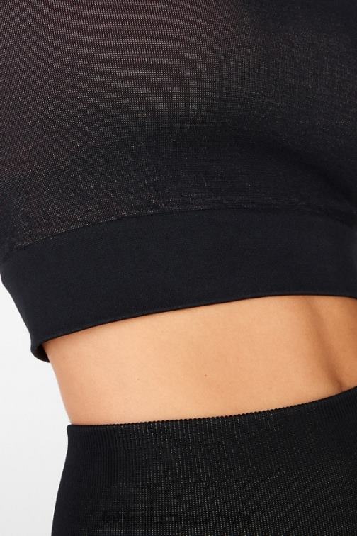 Fabletics listra rosa multi 420HR2731 top cropped manga longa sem costuras aisley mulheres