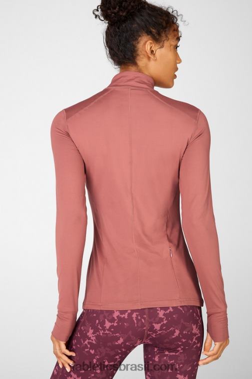 Fabletics moca de cereja 420HR2721 blusa manga longa fênix mulheres