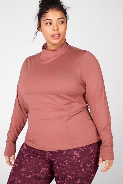 Fabletics moca de cereja 420HR2722 blusa manga longa fênix mulheres