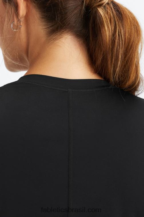 Fabletics preto 420HR2616 phoenix lite blusa manga longa mulheres
